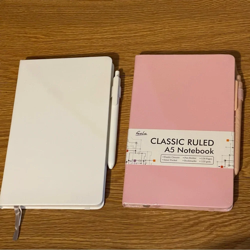 NWT Feela Classic Ruled A5 Notebook Set of 2